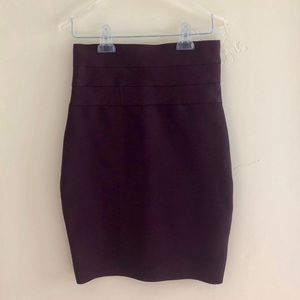 Burgundy Pencil Skirt
